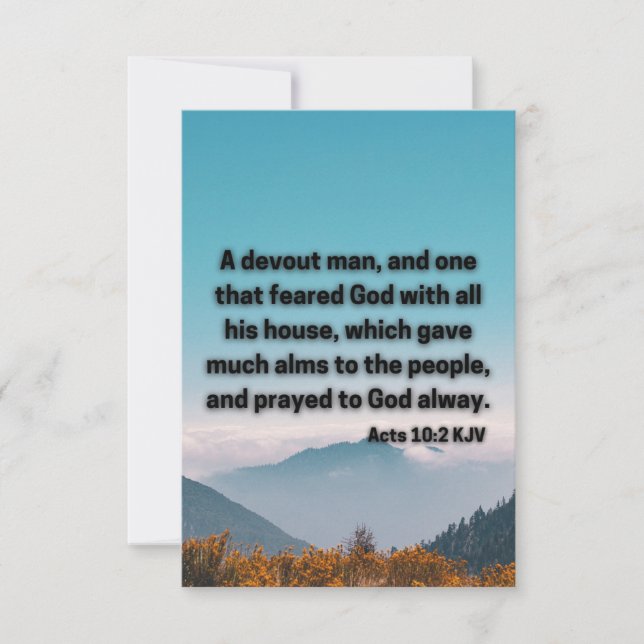 Cartão Placa de Saudação de Escritura de Bíblia 10:2 KJV (Frente)