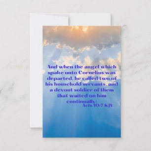 Cartão Placa de Saudação de Escritura de Bíblia 10:7 KJV