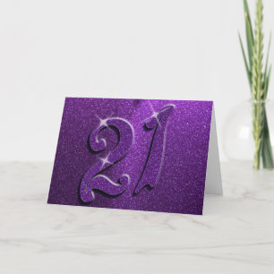 Cartão Placa de saudação de Festa de aniversário Roxa Spa