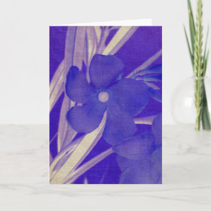 Cartão Placa de saudação de Flor Roxo