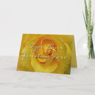 Cartão Placa de saudação de flores personalizada com plac