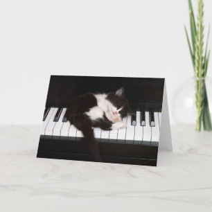 Cartão Placa de saudação de gatinho