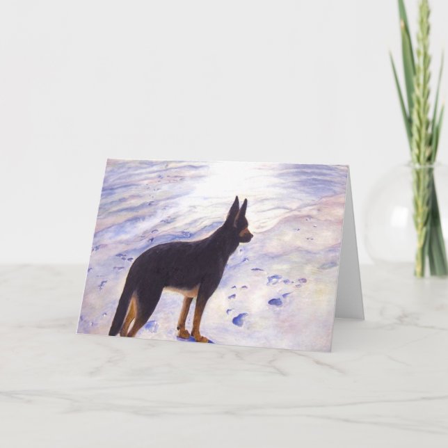 Cartão Placa de saudação de german shepherd (Frente)