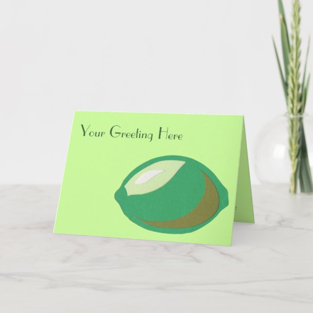 Cartão Placa de saudação de limão (Frente)