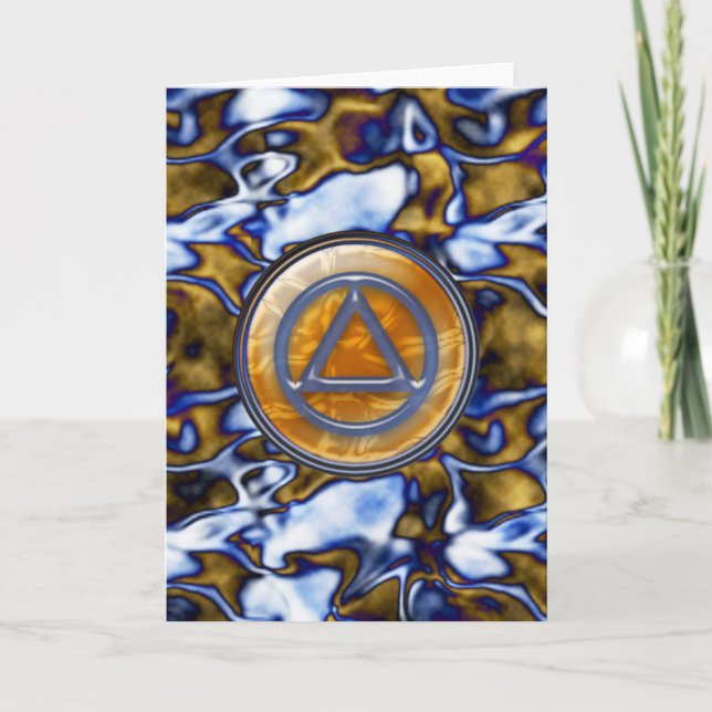 Cartão Placa de saudação de recuperação Sobriety (Frente)