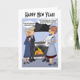 Cartão Placa de saudação de resolução de anos novos dobra