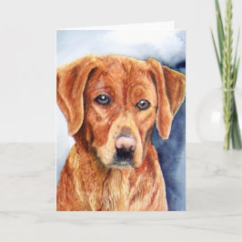 Cartão Placa de Saudação de Retriever de ouro