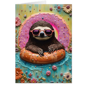 Cartão Placa de saudação de Rosquinha Lenta Todos os Vazi