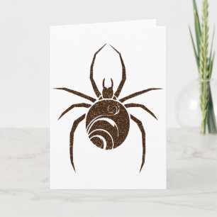 Cartão Placa de Saudação de Textura de Aranha Halloween
