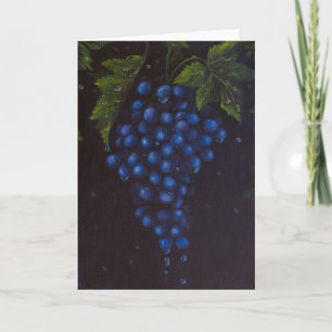 Cartão Placa de Saudação de Uvas