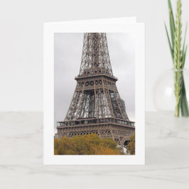 Cartão Placa de saudação de Vazio dobrada em torre Eiffel