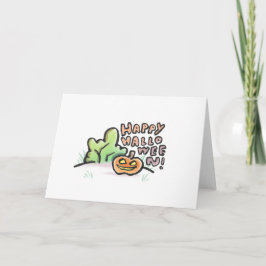 Cartão Placa de Saudação de Vazio Feliz de Halloween {Hal
