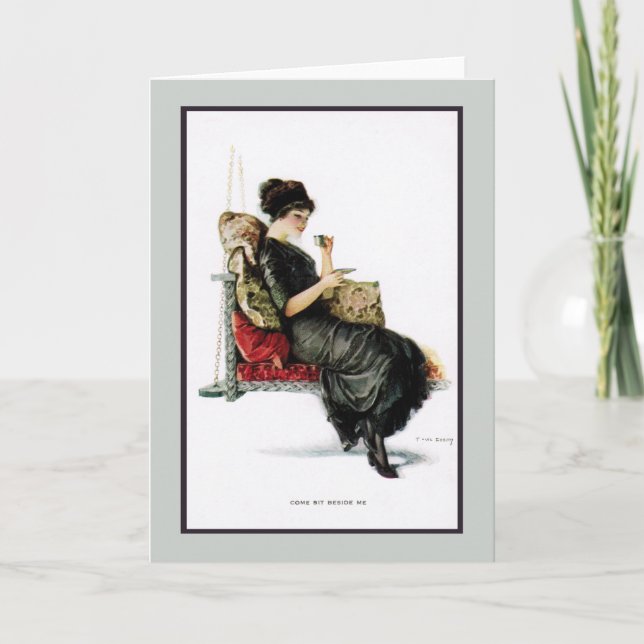 Cartão Placa de saudação do calcanhar de troca da porta 1 (Frente)