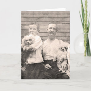 Cartão Placa de saudação do Dia de os pais Vintage