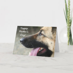 Cartão Placa de saudação do German shepherd de Dia de as 