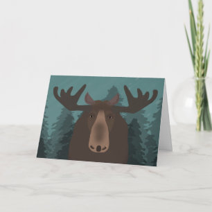 Cartão Placa de saudação do Moose