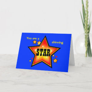 Cartão Placa de saudação do Prêmio de estrela giratória