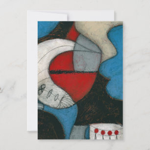 Cartão Placa de Saudação do Tambor Snare