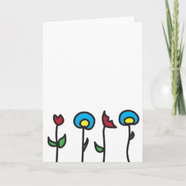 Cartão Placa de saudação do Vazio das Flores abstrato Spr