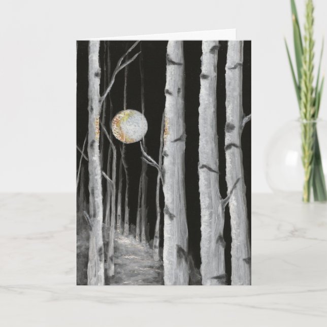 Cartão Placa de saudação do Vazio de árvore (Frente)