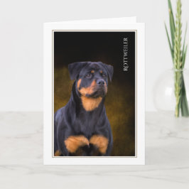 Cartão Placa de saudação do Vazio Rottweiler