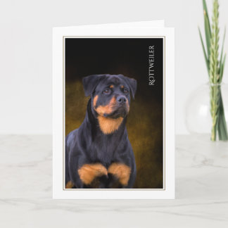 Cartão Placa de saudação do Vazio Rottweiler