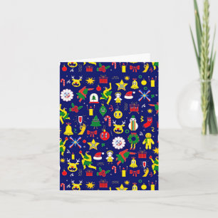 Cartão Placa de saudação dobrada assíria pequena, 4" x 5,