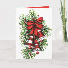 Cartão placa de saudação dobrada de natais vintages retro