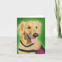 Placa de saudação dobrada do ouro Retriever