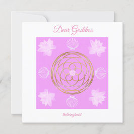 Cartão Placa de saudação dobrada Goddess Grid 5,25"x 5,25