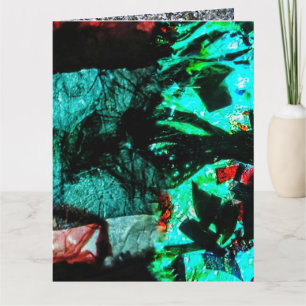 Cartão Placa de saudação dobrada reciclado abstrato escur