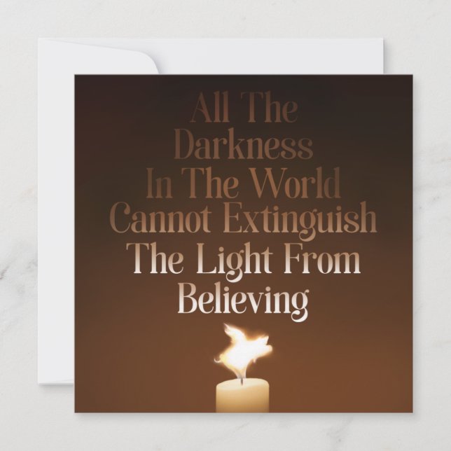 Cartão Placa de Saudação Flat Flame da Vela do Suíno Voad (Frente)