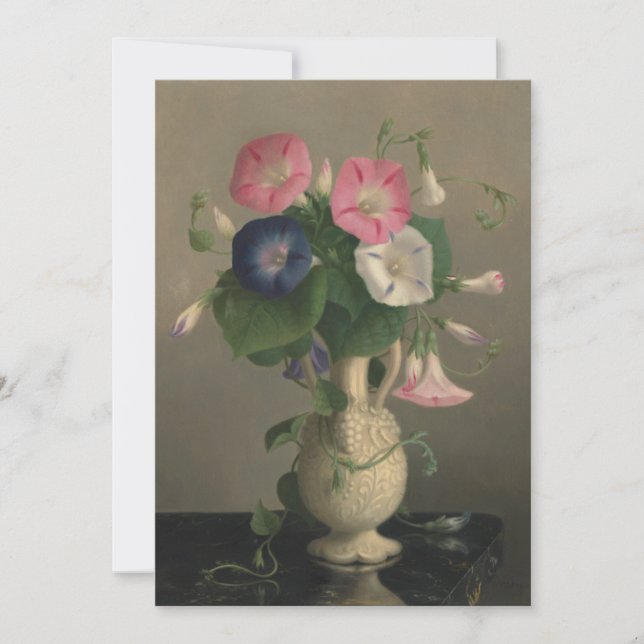 Cartão Placa de Saudação Flor de Pintura Gloriosa (Frente)