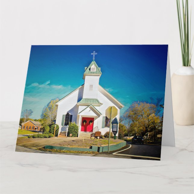 Cartão Placa de Saudação Jumbo da Pequena cidade (Frente)