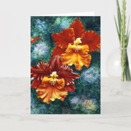 Cartão Placa de saudação Orchid