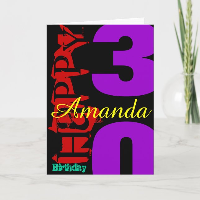Cartão Placa de saudação personalizada de POP de aniversá (Frente)