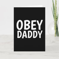 Placa de Saudação Romântica do PAI Kinky OBEY