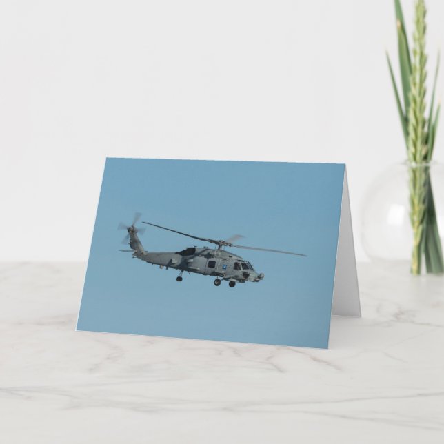 Cartão Placa de saudação Seahawk MH-60R (Frente)