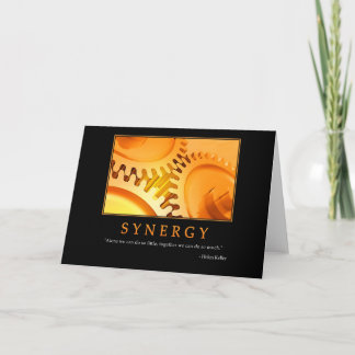 Cartão Placa de saudação Synergy