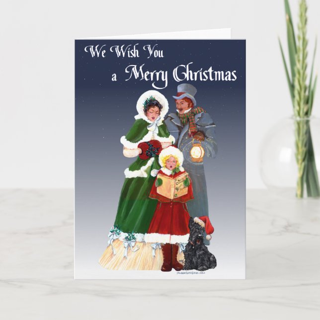 Cartão Placa de saudação Terrier escocesa (Frente)