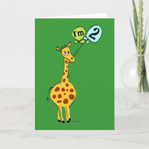 Cartão Placa de segundo aniversário