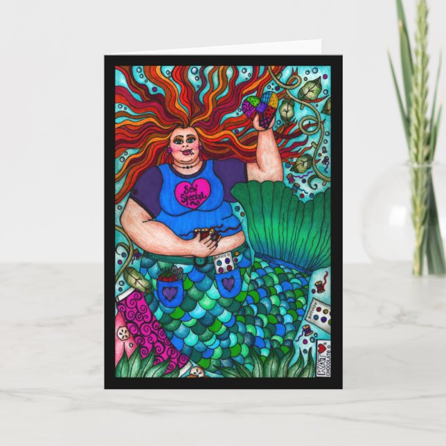 Cartão Placa de Sereia Especial para Pequenas Sereias (Frente)