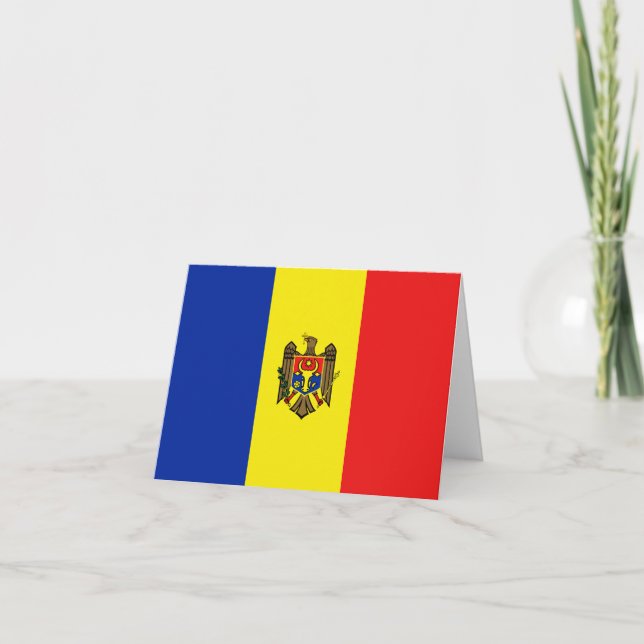 Cartão Placa de Sinalizador da Moldávia (Frente)
