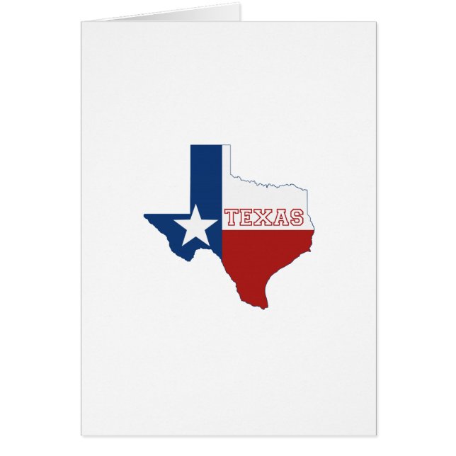 Cartão Placa de Sinalizador de Estado em Forma de Texas (Frente)