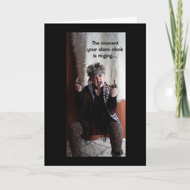 Cartão Placa de toque de alarme todas as manhãs (Frente)