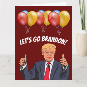 CARTÃO PLACA DE TRUMP DE MARINHO DE VAMOS GO BRANDON