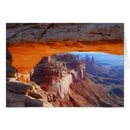 Cartão Placa de Utah Mesa Arch Sunrise