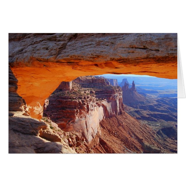 Cartão Placa de Utah Mesa Arch Sunrise (Frente Horizontal)
