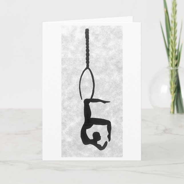 Cartão Placa de Vazio: Artista de Hoop Aéreo (Frente)