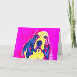 Cartão Placa de Vazio Basset Hound Artsy